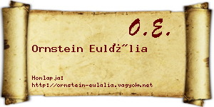 Ornstein Eulália névjegykártya