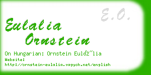 eulalia ornstein business card